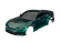 Traxxas Kaross Ford Mustang Clipless Komplett Grön Traxxas Kaross Ford Mustang Clipless Komplett Grön