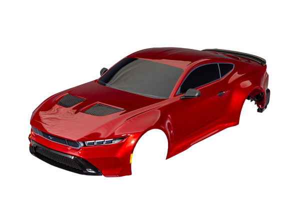 Traxxas Kaross Ford Mustang Clipless Komplett Röd