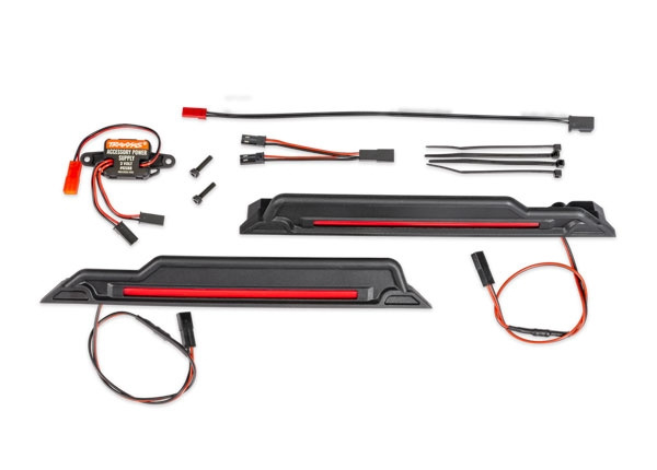 Traxxas LED Ljus Chassie Röd Komplett X-Maxx, XRT, Funco