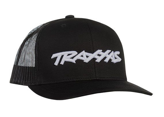 Traxxas Keps Trucker Style Svängd Skärm Svart (Vit Logo)