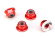 Traxxas Låsmutter Fläns M4 Alu Röd (4) Traxxas Låsmutter Fläns M4 Alu Röd (4)