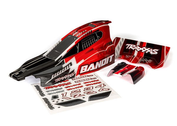 Traxxas Kaross Bandit Svart & Röd Målad