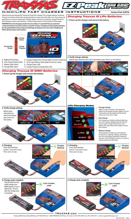 Traxxas EZ-Peak Plus 4A NiMH/LiPo 2-3S Laddare Auto ID