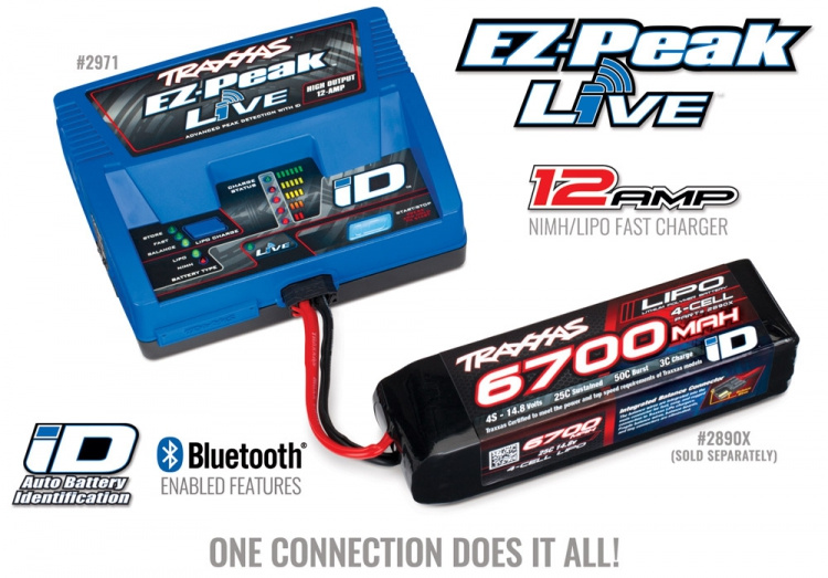 Traxxas EZ-Peak Live 12A NiMH/LiPo 2-4S Laddare Auto ID