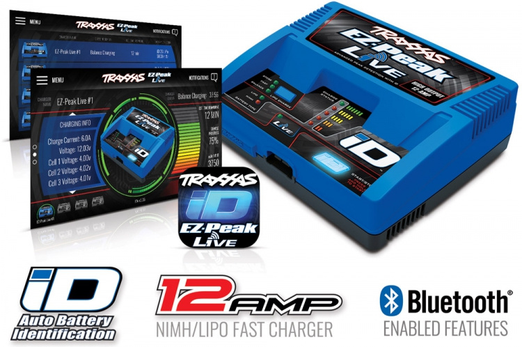 Traxxas EZ-Peak Live 12A NiMH/LiPo 2-4S Laddare Auto ID