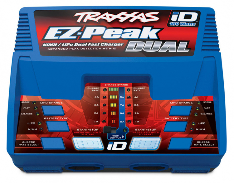 Traxxas EZ-Peak Dual 8A NiMH/LiPo 2-3S Laddare Auto iD