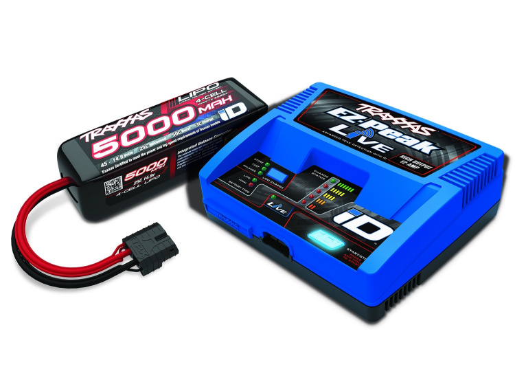 Traxxas Laddare EZ-Peak Live 12A & 4S LiPo 5000mAh Combo