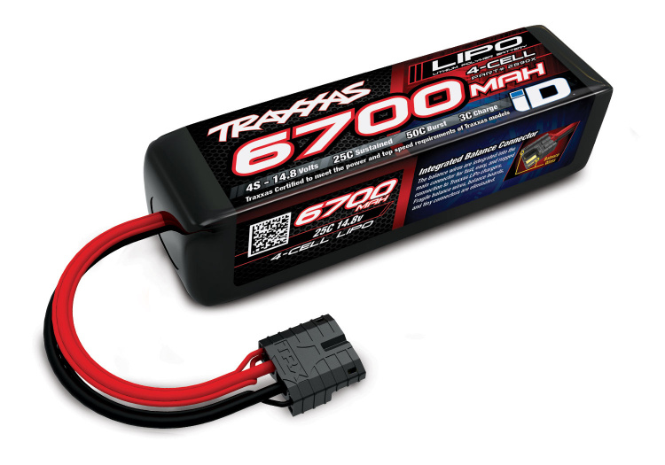 Traxxas Laddare EZ Peak Plus 8A och 4S 14,8v Li-Po 6700mAh Combo
