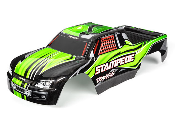 Traxxas Kaross Stampede 2WD Grön Målad