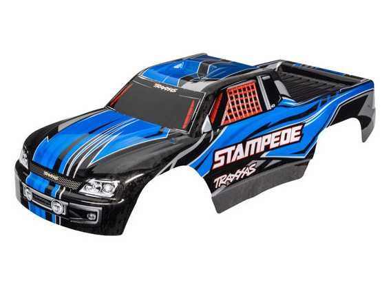 Traxxas Kaross Stampede 2WD Blå Målad