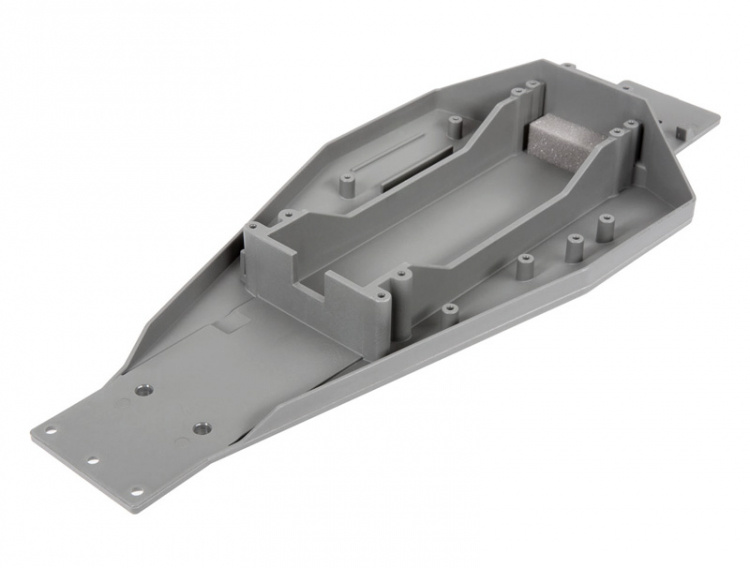 Traxxas Chassi Bottenplatta Grå (Långt Batteri) Bandit/Rustler