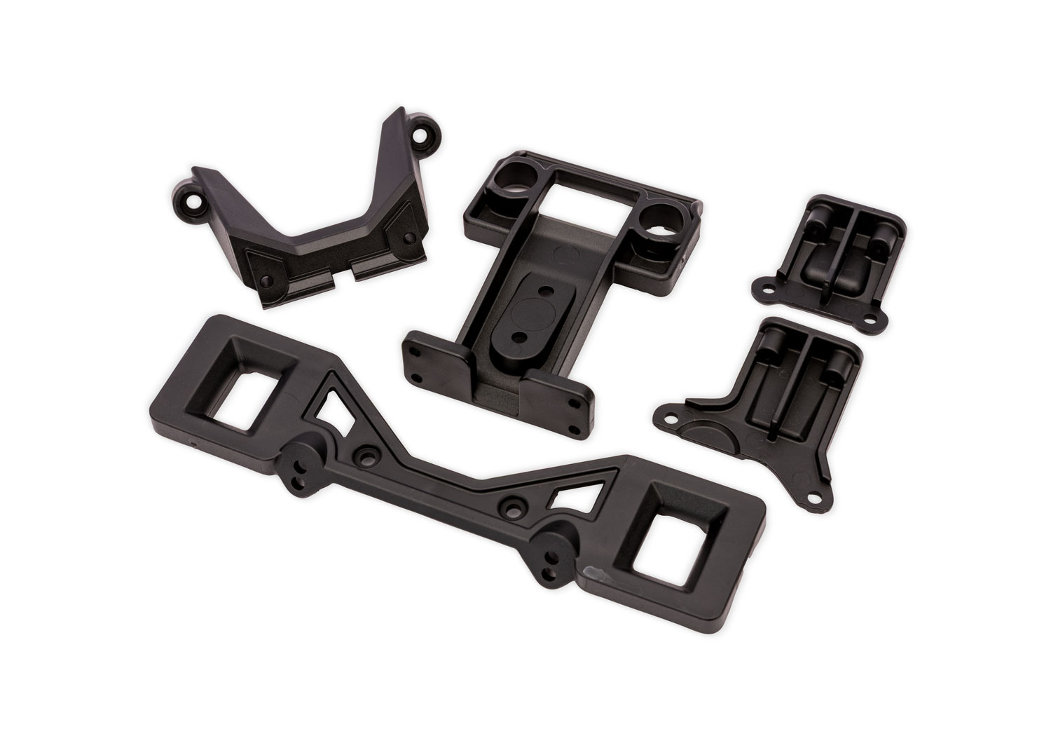 Låsning Karossfäste Fram+Bak Clipless Svart Rustler 2WD