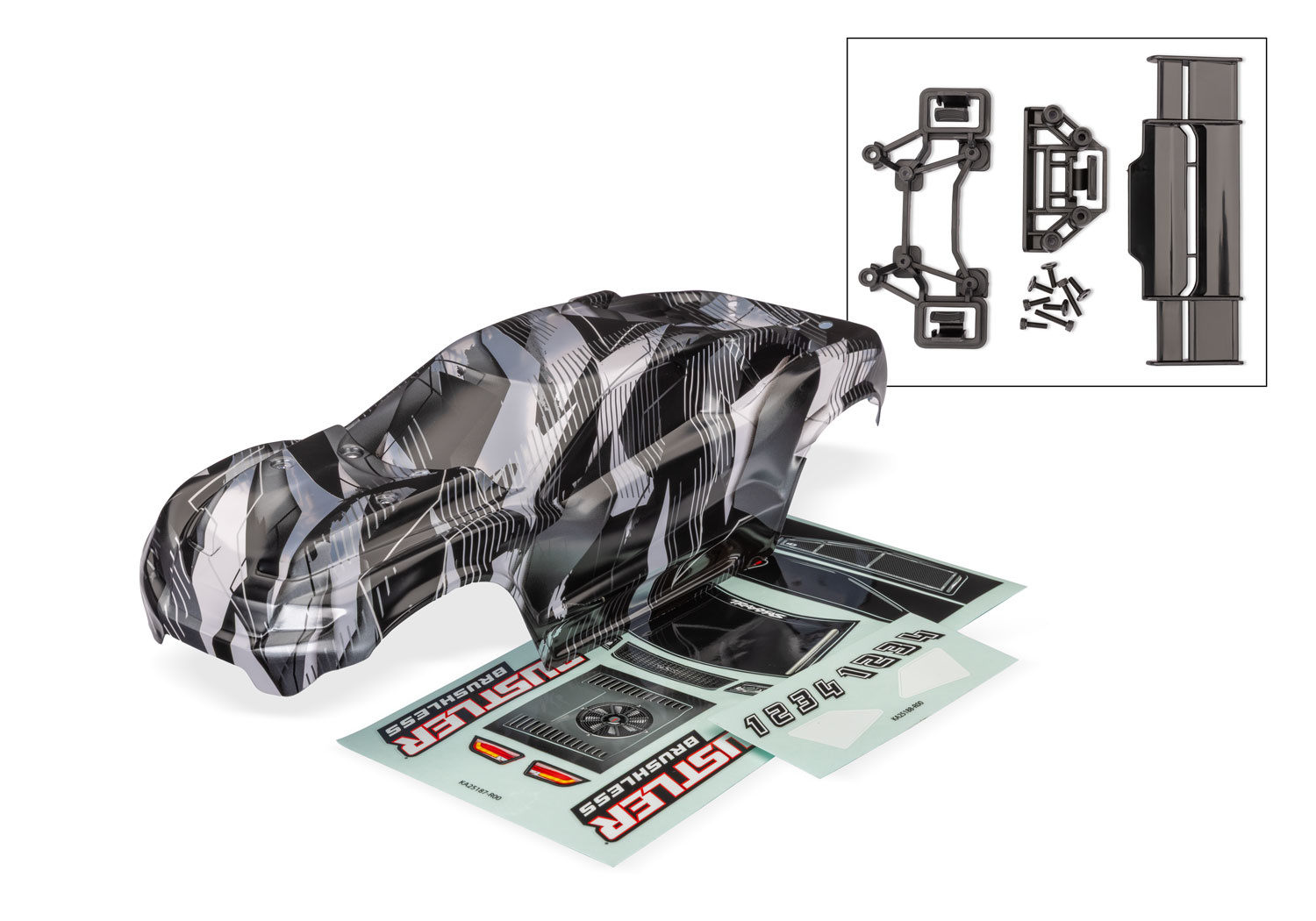 Kaross Rustler 2WD ProGraphix Clipless Komplett