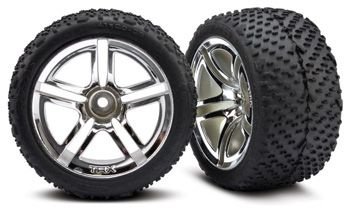 Traxxas Däck & Fälg Victory/ Twin-Spoke (Nitro Bak) 2.8'(2)