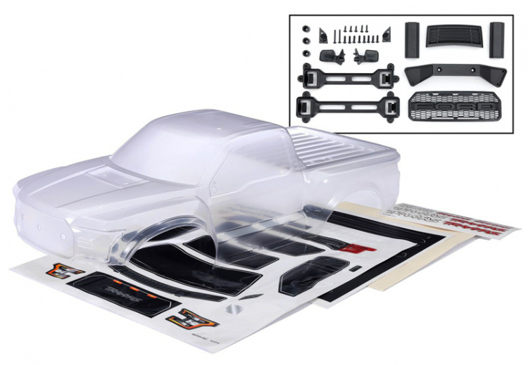 Traxxas Kaross Ford Raptor Omålad Heavy Duty (Clipless)
