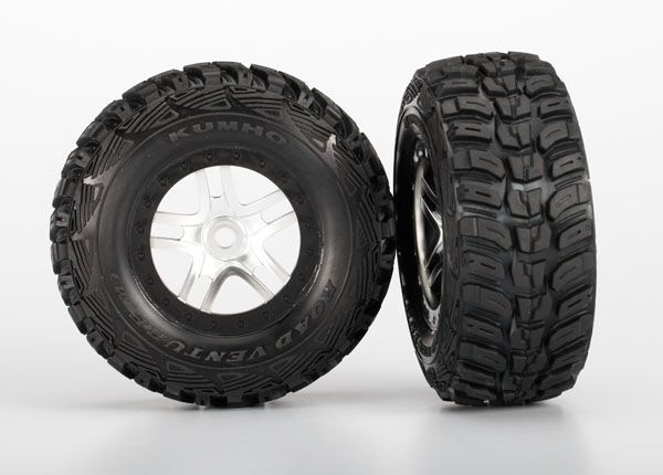 Traxxas Däck & Fälg Kumho/S-Spoke Krom-Svart (14mm) (2)
