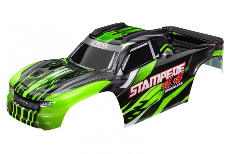Traxxas Kaross Stampede 4x4 Grön (för Clipless Montering)