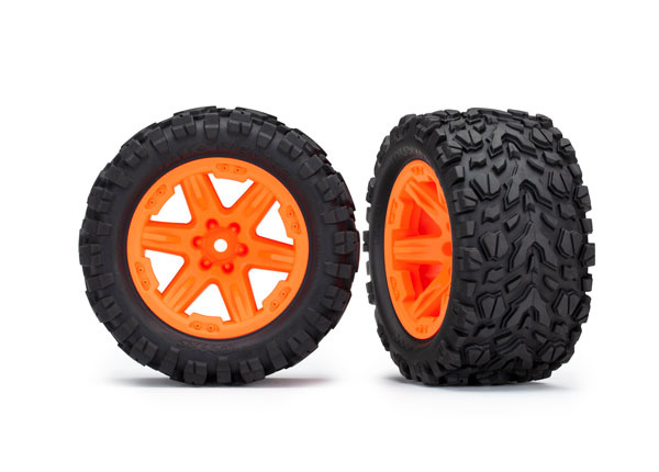 Traxxas Däck & Fälg Talon Extreme/RXT Orange 2.8' 4WD TSM (2)