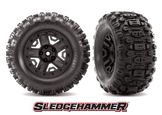 Traxxas Däck & Fälg Sledgehammer Svart 2.8