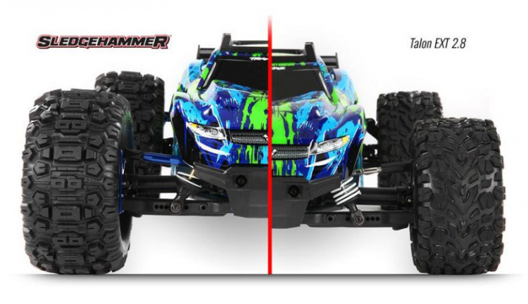 Traxxas Däck & Fälg Sledgehammer Svart 2.8