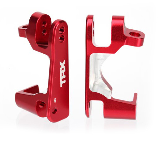 Traxxas Casterblock Alu Röd V+H (2)