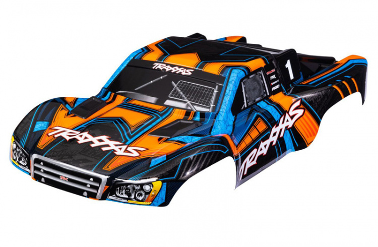 Traxxas Kaross Slash 4x4 Orange/Blå (Clipless)