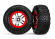 Traxxas Däck & Fälg SCT S1/S-Spoke Krom-Röd 4WD/2WD Bak TSM (2) Traxxas Däck & Fälg SCT S1/S-Spoke Krom-Röd 4WD/2WD Bak TSM (2)