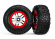 Traxxas Däck & Fälg SCT/S-Spoke Krom-Röd 4WD/2WD Bak TSM (2) Traxxas Däck & Fälg SCT/S-Spoke Krom-Röd 4WD/2WD Bak TSM (2)
