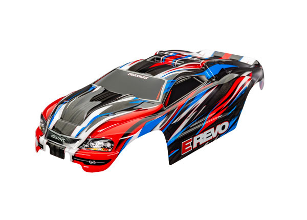 Traxxas Kaross 1/16 E-Revo Röd/Blå