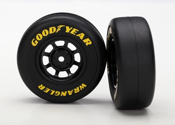 Traxxas Däck & Fälg Slicks Wrangler/Goodyear 1/16 (2)