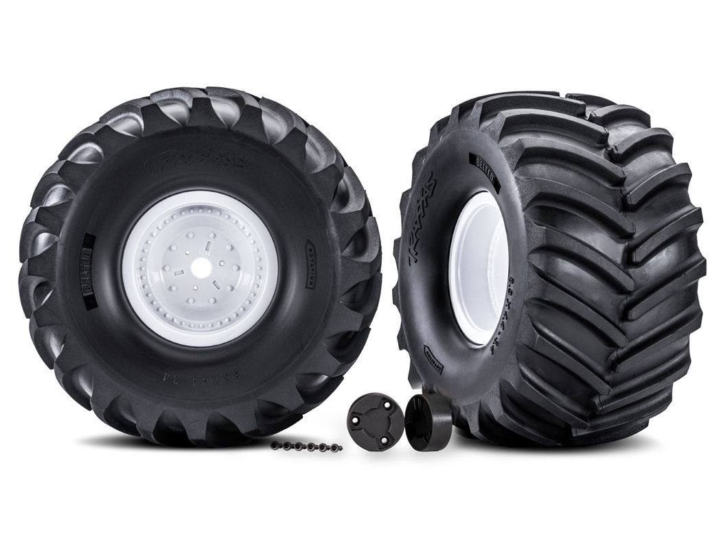 Traxxas Däck & Fälg Terra Groove Vit X-Monster (2)