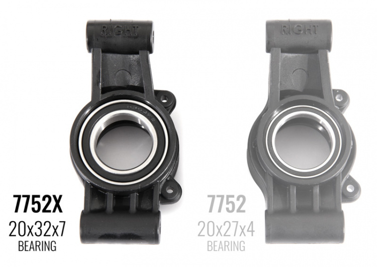 Traxxas Hjulkonsoll H & V (Stora Lager) (Par) X-MAXX