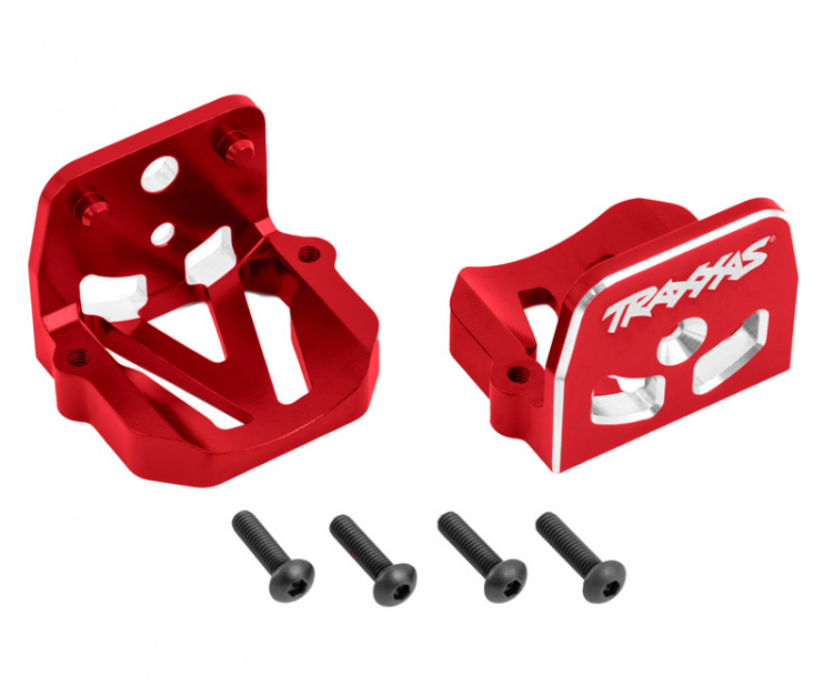 Traxxas Motorfäste Fram & Bak Set Alu Röd X-Maxx, XRT