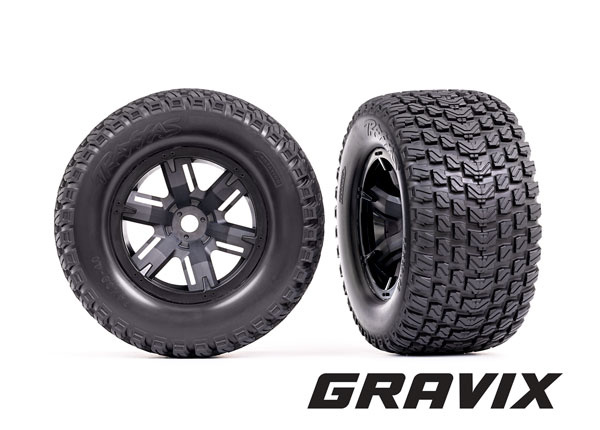 Traxxas Däck & Fälg Gravix/X-Maxx Svart (2)