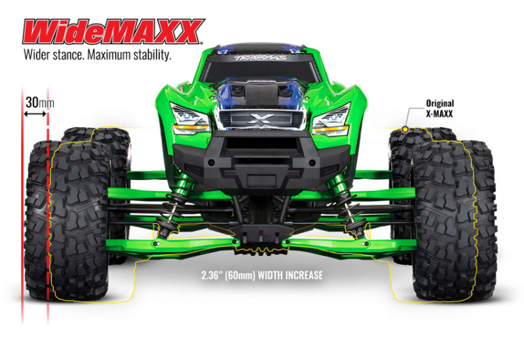 Traxxas Breddningssats (WideMAXX) Grön till X-MAXX