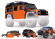 Traxxas Kaross Land Rover Defender Orange Komplett Traxxas Kaross Land Rover Defender Orange Komplett