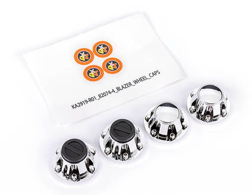 Traxxas Navkapslar Krom F&B (2+2) (Kräver Hjulaxel #8255A) TRX-4/6