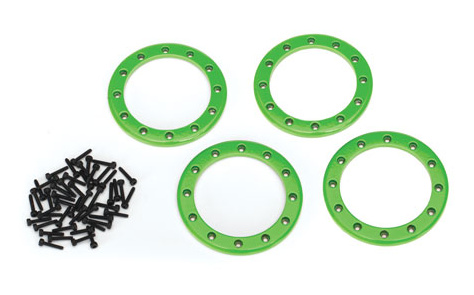 Traxxas Beadlock Ringar 2.2' Alu Grön (4)