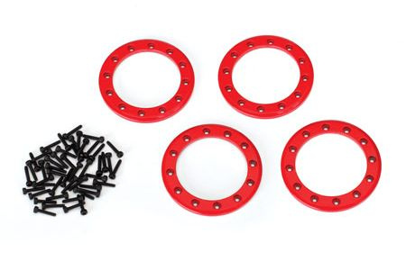 Traxxas Beadlock Ringar 1.9' Alu Röd (4)