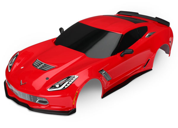 Traxxas  Kaross Chevrolet Corvette Z06 Röd Målad