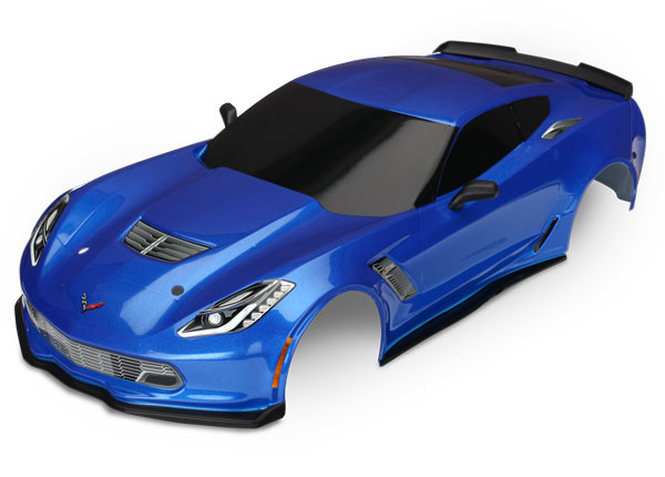 Traxxas Kaross Chevrolet Corvette Z06 Blå Målad