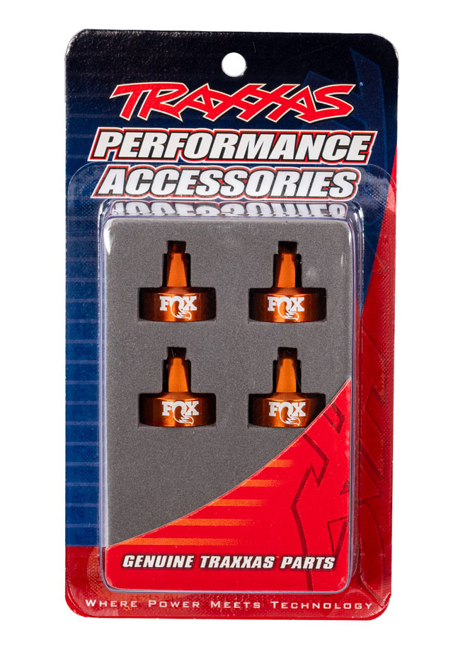 Traxxas Stötdämpartopp Alu Orange FOX GTR (4)