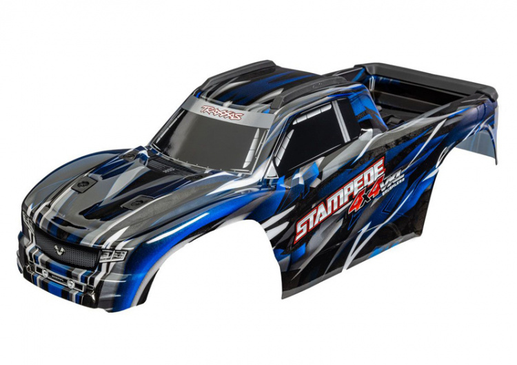Traxxas Kaross Stampede 4x4 VXL Blå Clipless