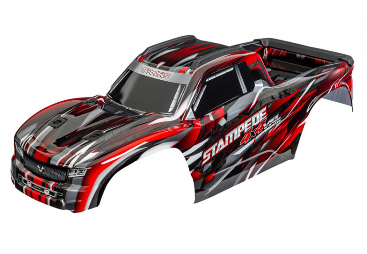 Traxxas Kaross Stampede 4x4 VXL Röd Clipless