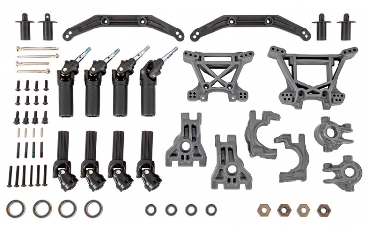 Traxxas Uppgradering Heavy Duty Grå Hoss, Rustler, Slash, Raptor R - 4x4