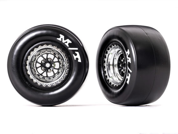 Traxxas Däck & Fälg Bak Krom Mickey Thompson (2) Drag Slash