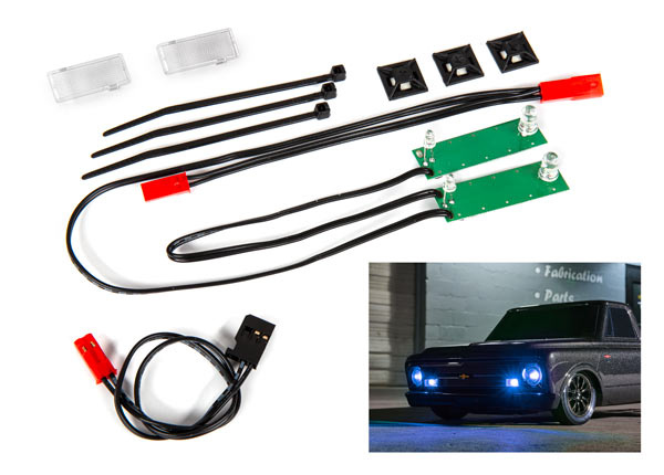 Traxxas LED Ljus Fram Set Blå  Chevrolet C10