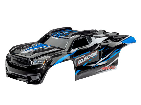 Traxxas Kaross Sledge Blå Komplett med Fästen