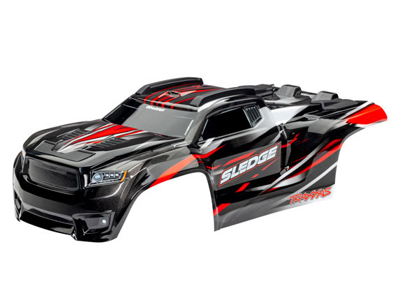 Traxxas Kaross Sledge Röd Komplett med Fästen
