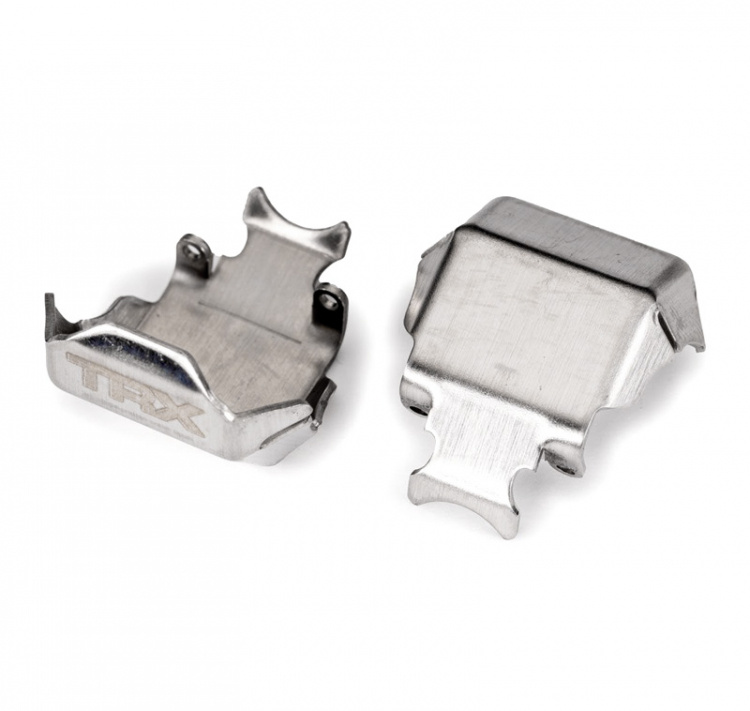 Traxxas Hasplåt/Skydd Fram- och Bakaxel Rostfritt Stål (2) TRX-4M